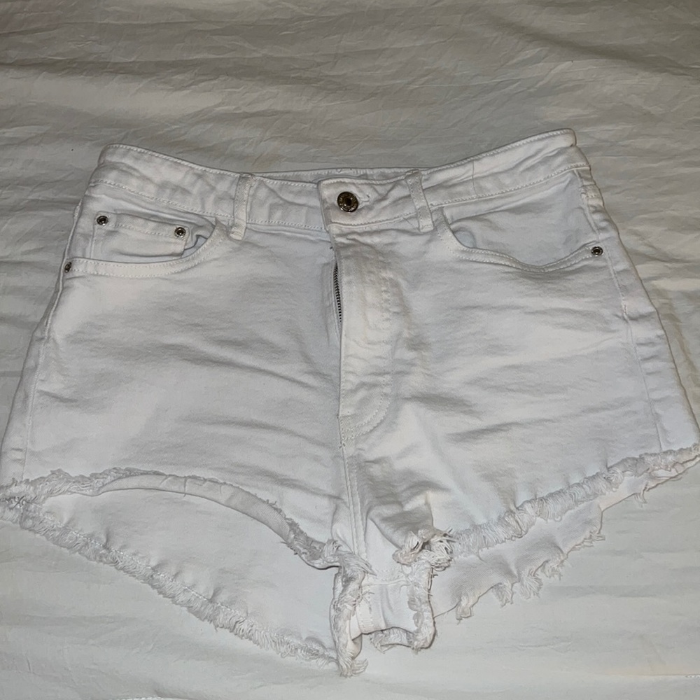 White baby shorts